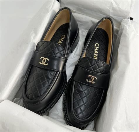 chanel black loafers 2019|Chanel loafers for sale.